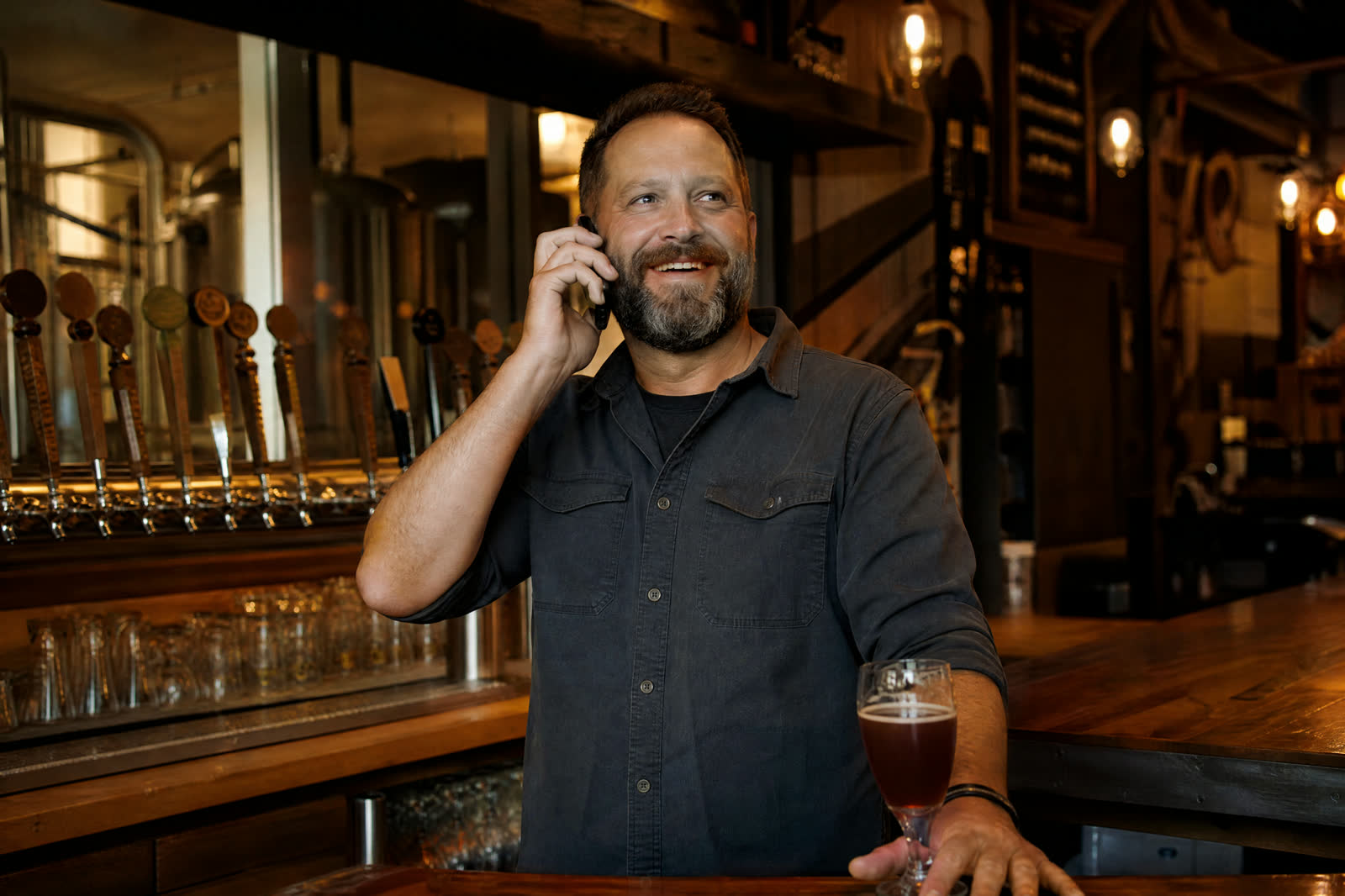 Business owner taking the call